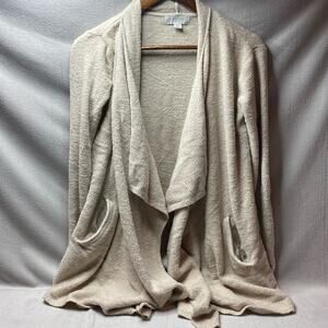 Barefoot dreams Cozychic lite cream colored cardigan size s/m